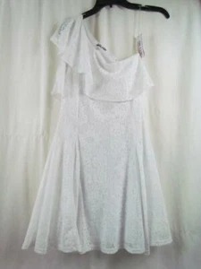 NWT The Edit by Seventeen White Crochet Dress One Shoulder Junior Sz S Org $59 - Picture 1 of 1