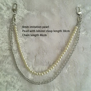 Jewelry: Fashionable Retro Imitation Pearl Belt Chain Simple Hanging Ornament _t - Bild 1 von 7