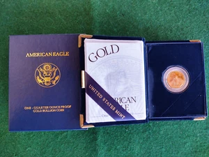 2002 US MINT AMERICAN EAGLE QUARTER OUNCE PROOF GOLD BULLION COIN - Picture 1 of 3