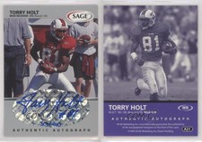 1999 SAGE Auto Silver /400 Torry Holt #A21 Rookie Auto RC