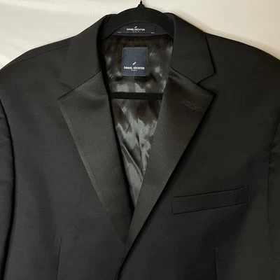 Chaqueta Esmoquin Daniel Hechter Paris Negra 44R Lana Satén Muesca Solapa James Bond Foto 1 de 4