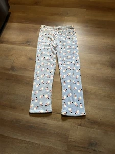 Damen Pyjamahose, schön warm und flauschig mit Schneemännern, Größe M  - Bild 1 von 6