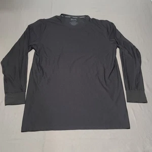 Duluth Trading Shirt Mens Large Black Stretch Workwear Long Sleeve Crew Neck - Picture 1 of 7