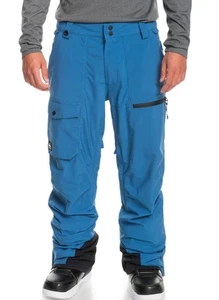 NEW - $210 Quiksilver UTILITY SNOW PANTS snowboard 20K Men’s Small Blue - Picture 1 of 17