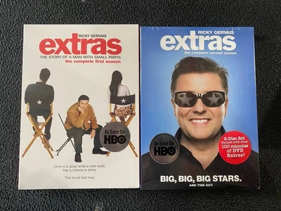 EXTRAS DVD The Complete Series -Seasons 1 & 2  Box Set Ricky Gervais New Sealed - Image 1 of 2