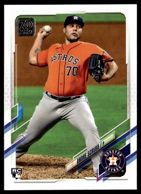 2021 Topps Andre Scrubb Rookie Houston Astros #384 - Image 1 of 2