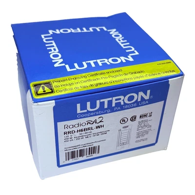 Lutron RRD-H6BRL-WH Radio Ra2 RadioRA RA 6 Botones Teclado RA3 - Blanco - NUEVO Foto 1 de 3