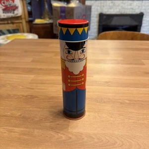 1984 AVON NUSSKNACKER 8" BLECH WEIHNACHTEN TOYLAND BONBONS Vintage Leerdose - Bild 1 von 4