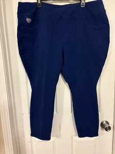 Quaker Factory Dark Indigo Leggings 2X Short Dream Jeannes 5 Taschen Slim Leg - Bild 1 von 8