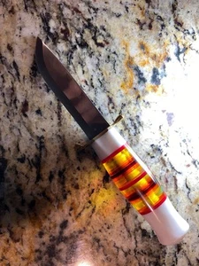 Handmade Knife with Russian Prison-Style “Перо” or “Финка” Design  - Picture 1 of 11