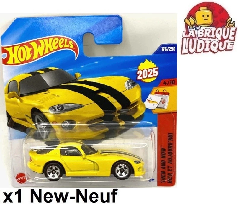 Hot Wheels Then And Now 96 Dodge Viper GTS jaune bande noir 176/250 4/10 JBB95 - Photo 1/1