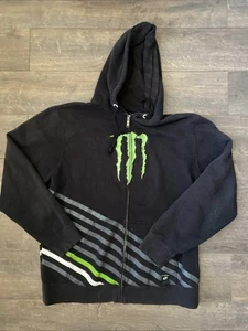 Y2K Official Monster Energy Zip Up Hoodie Size Large - Picture 1 of 9