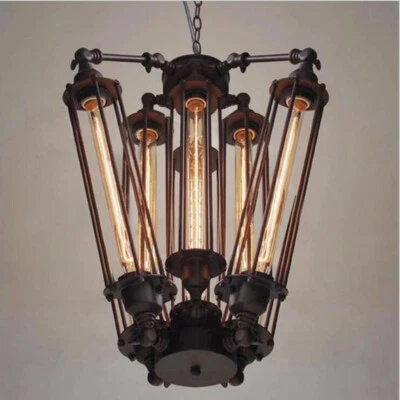 Candelabro vintage industrial montagem no teto steampunk pingente abajur luminárias de parede - Imagem 1 de 4