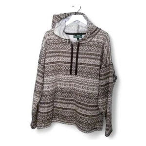 L-RL Ralph Lauren Active Fleece Aztec Stripes Drawstring Pullover Hoodie 3X - Picture 1 of 6