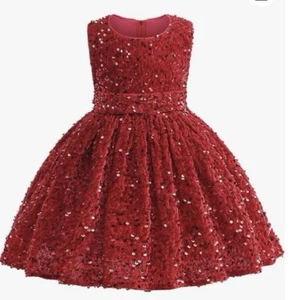 Miipat Baby Girl Princess Dress Flower Wedding Party Toddler Bowknot Formal - Picture 1 of 8