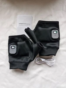 USB Electric Heated Gloves Fingerless Glove Men Women 2000mAh - Picture 1 of 4