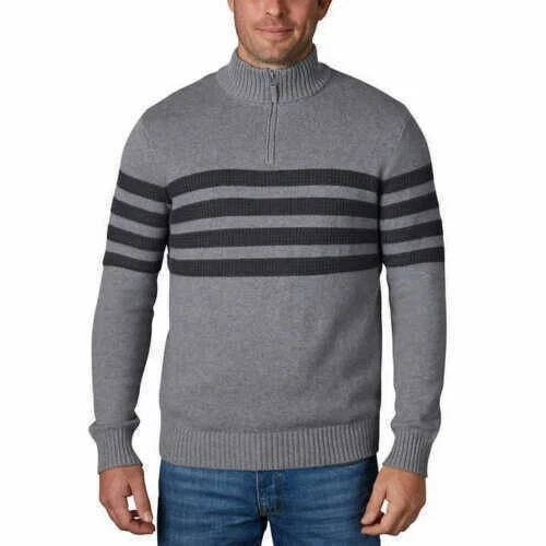 Suéter Tahari Para Hombres Cuarto Cremallera COLOR: Gris Brezo TALLA: XX-Grande, Nuevo Con Etiquetas Foto 1 de 1