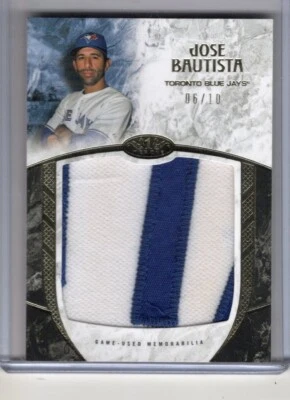2016 Topps Tier One Jose Bautista Prodigious Patches 6/10 Tornonto Blue Jays - Image 1 of 2