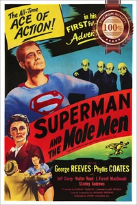 SUPERMAN AND THE MOLE MEN 50s ORIGINAL CINEMA MOVIE ART PRINT PREMIUM POSTER - Picture 1 of 6