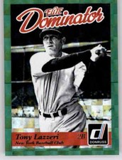 2014 Donruss Elite Dominators Green Tony Lazzeri Foil Insert MLB PWE Yankees #37