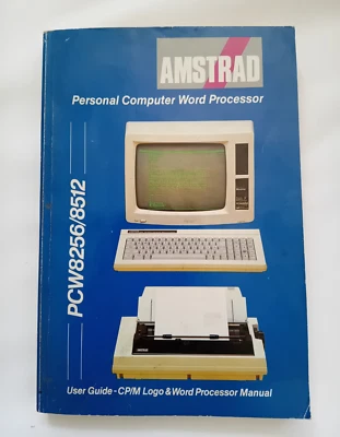Amstrad PCW8256/8512 User Guide/Manual Paperback CP/M Logo & Word Processing - Image 1 of 4