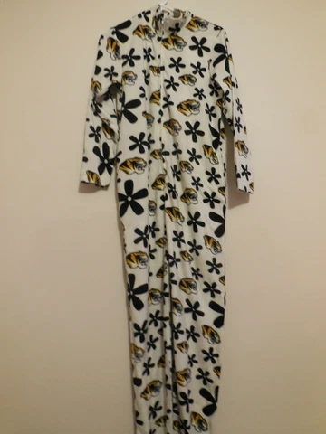 NEW NCAA Missouri Tigers Unisex Grandstand Union Suit Pajamas White Size Medium Cover