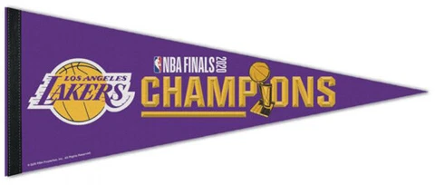 Los Angeles Lakers 2020 NBA CHAMPIONS Premium Felt Collectors PENNANT Cover