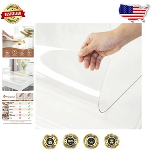Multi-Functional Clear Table Cover 40x40 Inch - Safe, Elegant and Easy to Clean - Picture 1 of 9