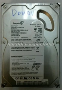 Unidad de donante SATA Seagate ST3402111AS 40 GB P/N:9BD11A-520 F/W:3.AAE PCB:100370470 - Imagen 1 de 4