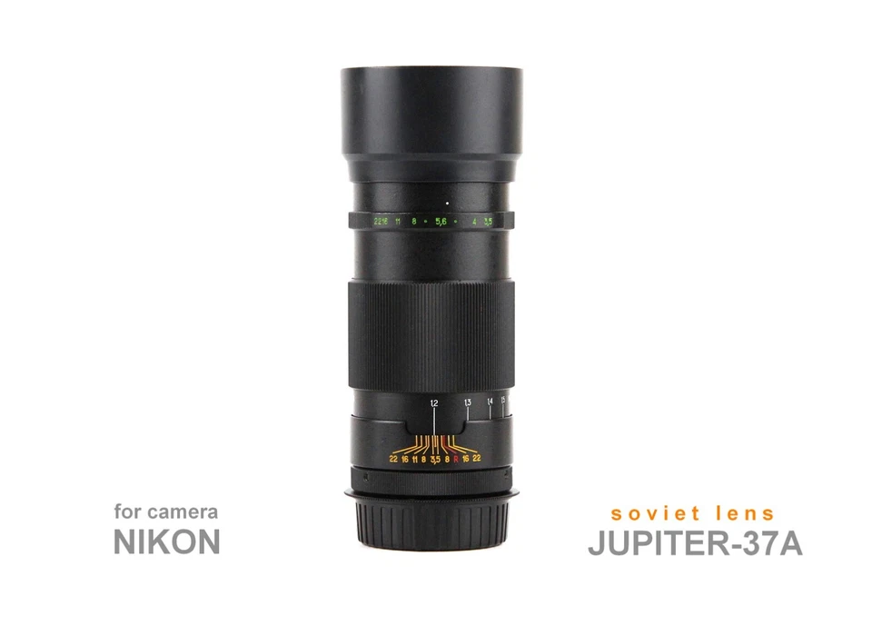 JUPITER - 37A Soviet lens Telephoto 3,5/135 Copy Sonnar Mount M42 - for NIKON - Image 1 of 4
