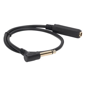 Cable de audio 0,5 m 1/4 pulgadas mono ángulo recto 6,35 mm macho a hembra estéreo extensi  - Imagen 1 de 22