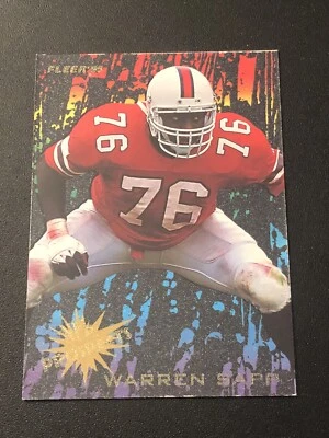 1995 Fleer NFL Prospects Warren Sapp #14 Rookie RC HOF - Image 1 of 2