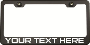 Sui Generis Font Personalized Custom Laser Engraved Black Vw License Plate Frame - Picture 1 of 12