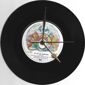 QUEEN - WE ARE THE CHAMPIONS 7" VINYL RECORD WALL CLOCK - Picture 1 of 1