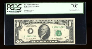 DBR 1977 $10 FRN Chicago Fr. 2023-G PCGS 35 Serial G17825471B - Picture 1 of 2