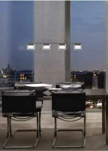 Eglo Linear Pendant Light 13W Frosted Glass Shade Integrated LED Matte Nickel - Picture 1 of 8