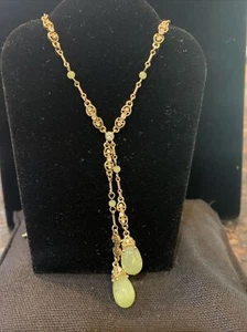 Collar vintage/piedras verdes - Imagen 1 de 8