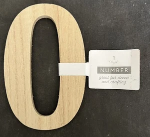 Wooden House Number Unfinished 0 - A0093 - Picture 1 of 5
