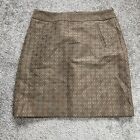 Ann Talyor Loft Skirt Womens Petites 0P Brown A Line Short Mini Zip New Nwt