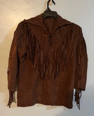 Мужская маленькая рубашка ручной работы с бахромой вестерн рокабилли LS - Изображение 1 из 2