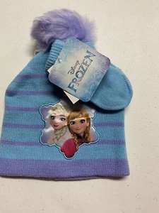 Disney Frozen Little Girls Hat & Gloves Set NWT - Picture 1 of 1