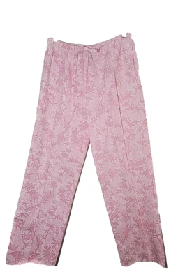Pantalones de pierna ancha LILLY PULITZER RARO SEAHORSE etiqueta blanca rosa lino talla S Foto 1 de 4