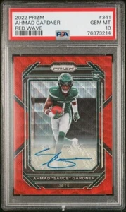 Ahmad "Salsa" Gardner PSA 10 AUTO ROOKIE 2022 Prizm - Red Wave - /149 - Imagen 1 de 2