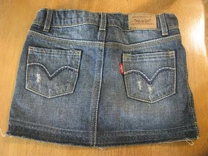 Size 4 Reg Little Girl's Levi's Kid Blue Denim Skirt Skort 100% Cotton - Picture 1 of 10