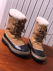 Sorel Caribou DAMEN BRAUN LEDER GUMMI WASSERDICHT WINTERSTIEFEL UK 4, US 6 - Bild 1 von 23