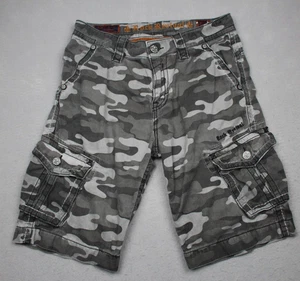 Rock Revival Shorts Mens 32 Gray Camouflage Cargo Classic Embroidered Logo USA - Picture 1 of 12