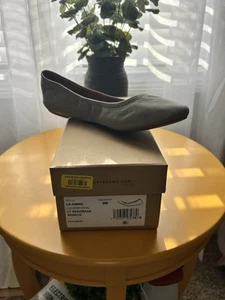 Lucky Brand LK-EMMIE Shadow LT Seagrass Women's Leather Ballet Flats Size 9 NIB - Picture 1 of 5