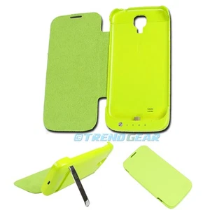 3500MAH BACKUP BATTERY CHARGER EXTENDED POWER CASE COVER GREEN GALAXY S4 - Zdjęcie 1 z 1