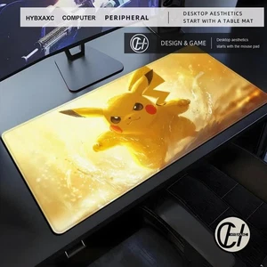 Gaming Mousepad Pikachu Keyboard Rug XXL Pokémon Desktop Rubber Mouse Mat Kawai5 - Afbeelding 1 van 8