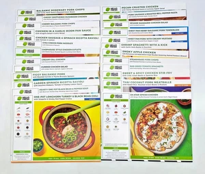 25 Hello Fresh Recipe Cards Chicken Pork Shrimp Turkey Sausage NO DUPLICATES - Imagen 1 de 2